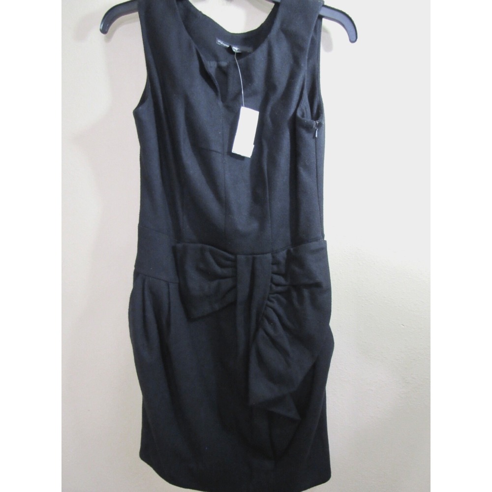 PIPPA Black Solid Gathered‎ Waist Bow Dress Size 2 for Bloomingdale's $180